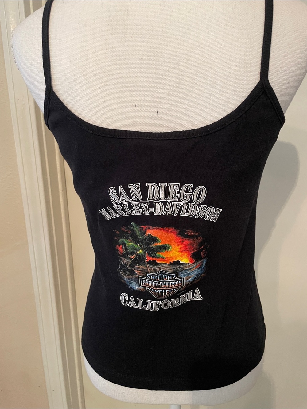 “Harley-Davidson” Black Rhinestone Logo Cami! - Picture 3 of 8